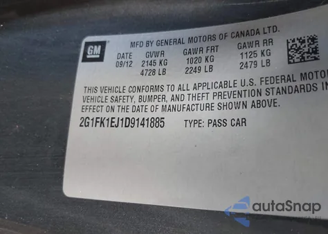 2013 Chevrolet Camaro 2Ss z USA, uszkodzony, nr VIN 2G1FK1EJ1D9141885